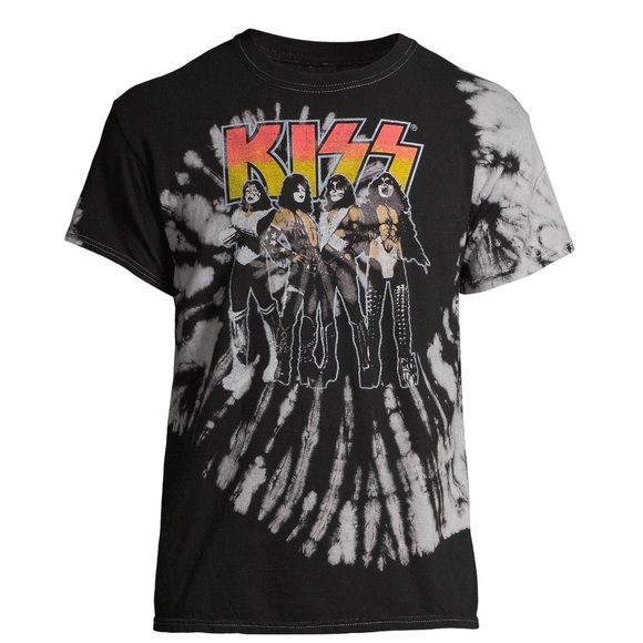 KISS Band T-Shirt Destroyer Tour 1976 Tie Dye rock Official T-Shirt L NWT - Picture 2 of 5